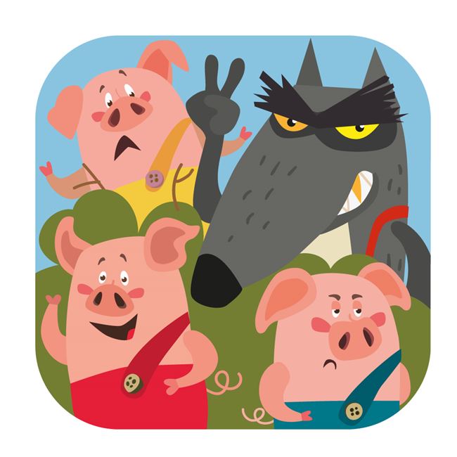 Logo for The Adventures of the Three Little Pigs
